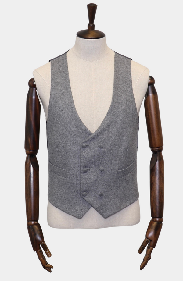 Gibraltar Grey Double Breasted Waistcoat
