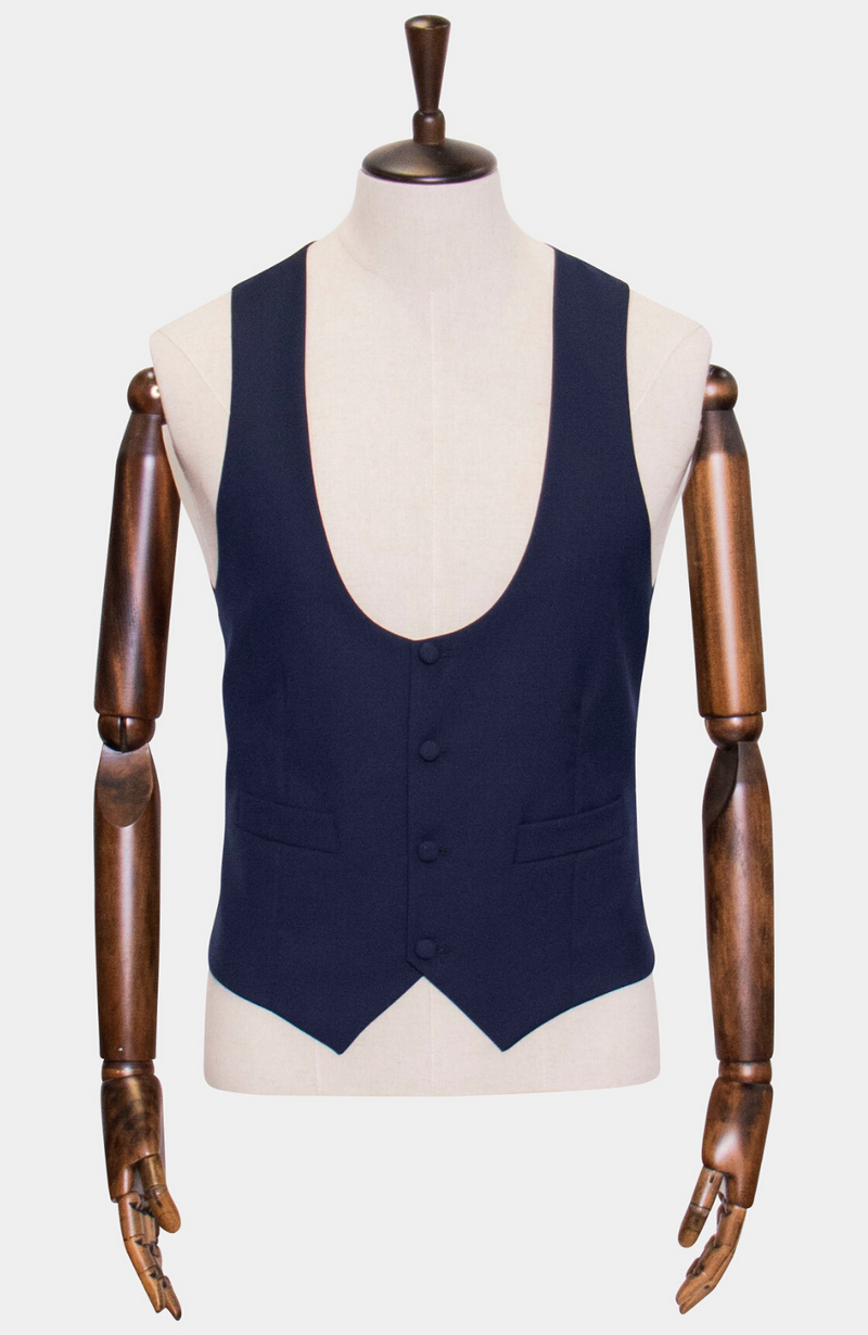 HARRIS NAVY HORSE SHOE WAISTCOAT - HIRE